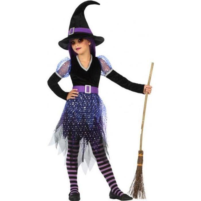 Déguisement Sorcière - Enfant 10-12 Ans - ATOSA - Noir Et Multicolor