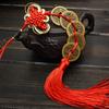 Ancient Coin Antique Fortune Money Luck Wealth Success 5 Or 6 Copper Coins Chinese Knot Red Rope Feng Shui Lucky Home Decoration