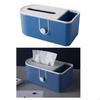 Multi-functional Tissue Box with Compartment Desktop Storage Organizer Case