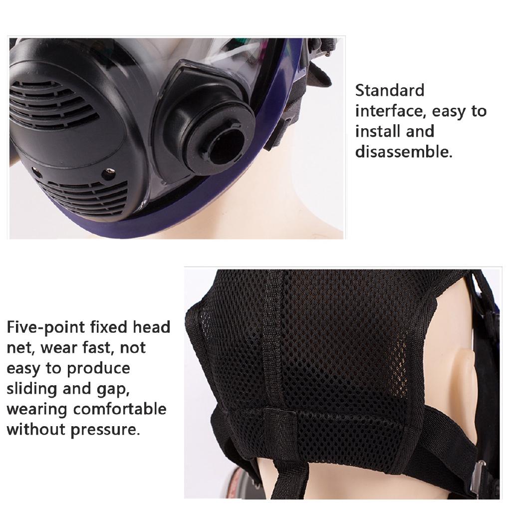 21 in 1 Chemische Gasmaske Chemische biologische radioaktive Kontamination Selbstansaugende Vollgesichtsmaske Gasmaske