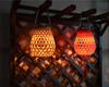 Waterproof Solar USB-Charging Red Bamboo Lantern for Outdoor Wedding Décor