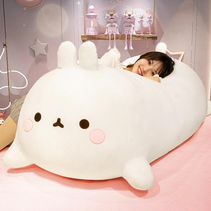 Favorite Toy Girls Pink 50-80Cm Giant Long Cloud Bunny Stuffed Hug Rabbit Nap Sleeping Throw Pillow Pregnant Cushion Boyfriend Eye Mask Gift
