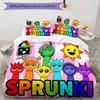 3pcs SPRUNKI3 Design Cover Set - HD Printed Bedding with 1 Cover and 2 Pillowcases - Perfect for Home and Dorm Decor