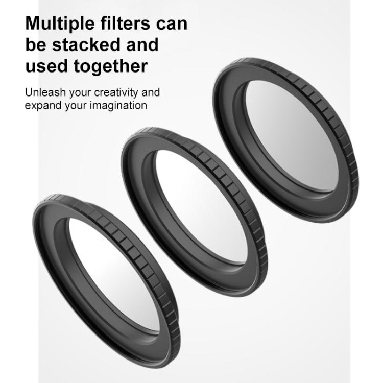 For DJI Osmo Action 6 PULUZ Filter Holder Metal Protective Filter Frame (Black)