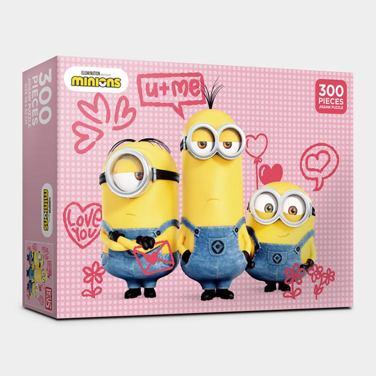 300-piece Jigsaw Puzzle - Minions I Love You (large Piece), Popular Korean Puzzle