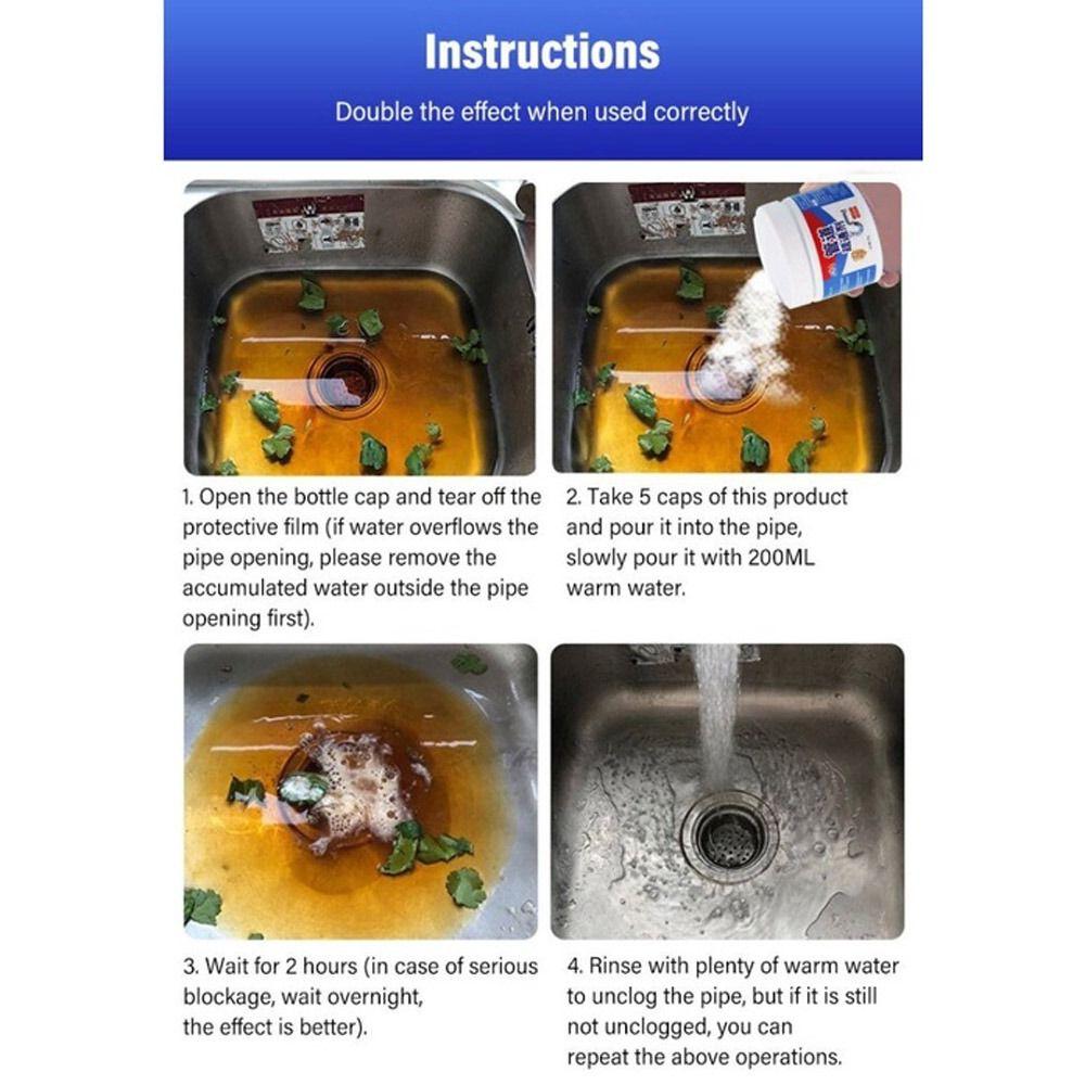 Verstopfungsauflöser Küche Starkes Fett Starkes Rohreinigungsmittel Rohrentstopfer Leistungsstark