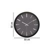 30 Cm Real Glass Flow White Wall Clock With Seconds