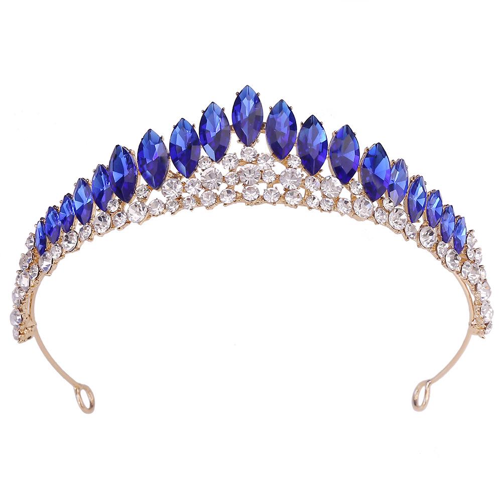 Japanese & Korean Style Bridal Rhinestone Crown Headpiece for Weddings, Evening Dresses & Children's Birthdays