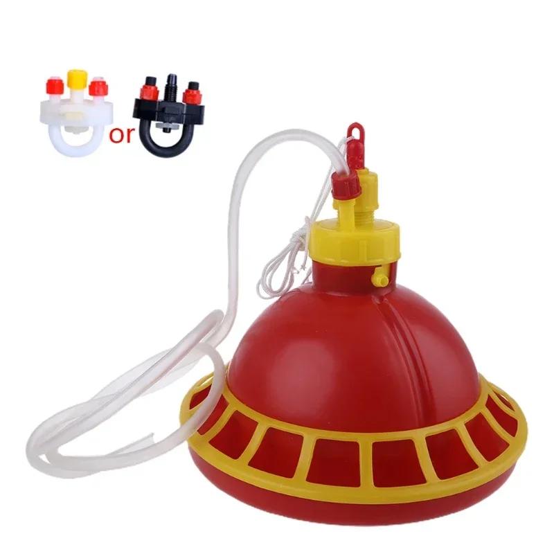 

Chicken Feeder Poultry Automatic Water Dispenser for Chickens Ducks Geese Birds Home Supplies красный