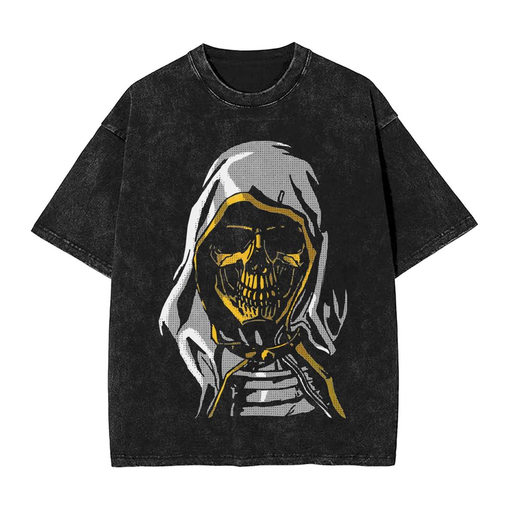 Death Stranding Keeping On Printe T Shirt Harajuku Hip Hop Washed TShirts Men Women Clothing Cotton Short Sleeve Tees Tops