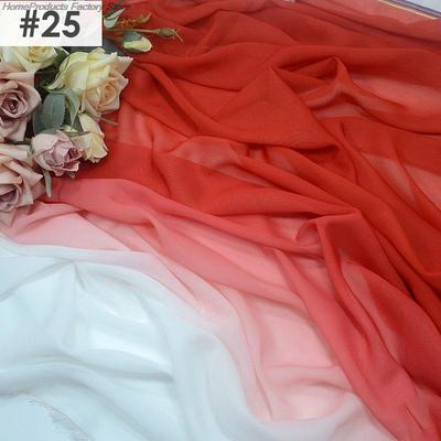 1/3/5M Gradient Color Chiffon Fabric 100D Organza Tulle Fabric For Diy Ancient Style Hanfu Dress Dancing Costume Stage Decor