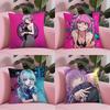 Cute Hot Anime N-Nanazuna Nanakusa Pillow Case Anti-dustmite Pillowcase Invisible Zipper Silky Short Plush Sofa Cushion Cover