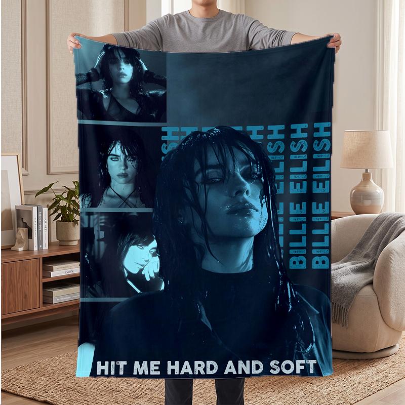 Billie Eilish Soft Warm Flannel Blankets Comfortable Blanket for Home Decoration Gifting