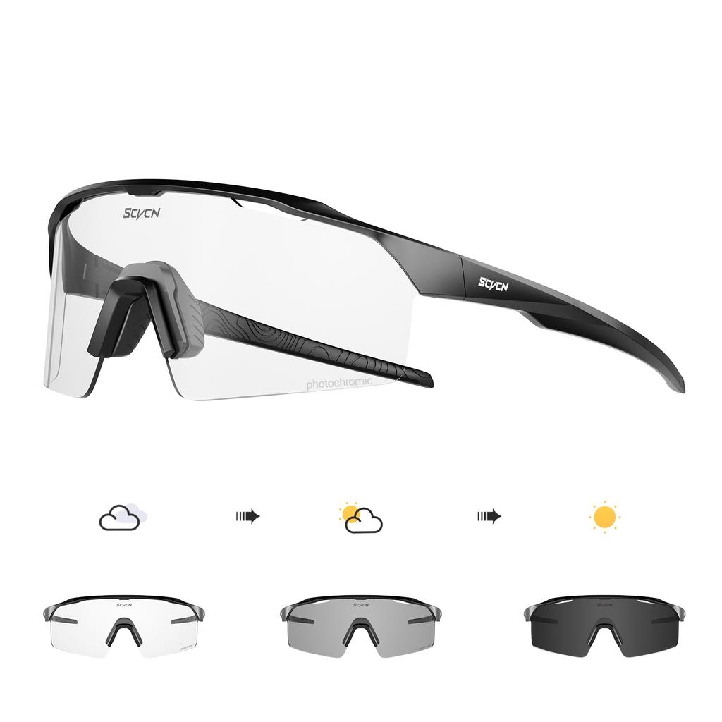 Pochromic Bicycle Equipment Cycling Glasses UV400 MTB Road Mountain Bike Racing Outdoor Sports Camping Golf Sunglasses