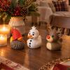 Gnome Olaf Reindeer Decor 3Pcs Christmas Duck Figurines, 3D Printed Winter Squad, Gnome, Unique Seasonal Collectibles & Snowman Mini