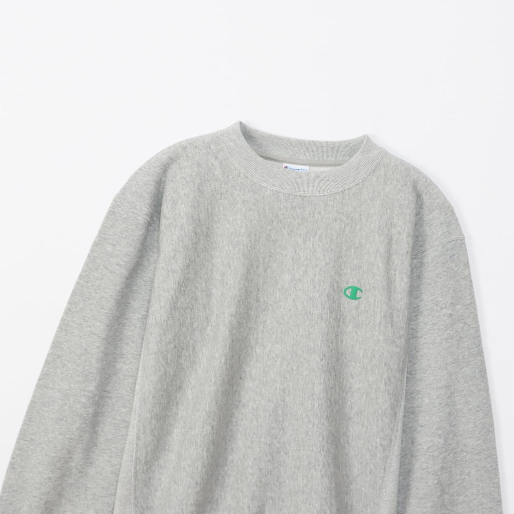 Sweatshirt Long Sleeve Cotton 10oz One Point Logo Reverse Crew Neck Sweatshirt Casual Oxford Gray [Champion] 100% Weave(R) Women's CW-Z001