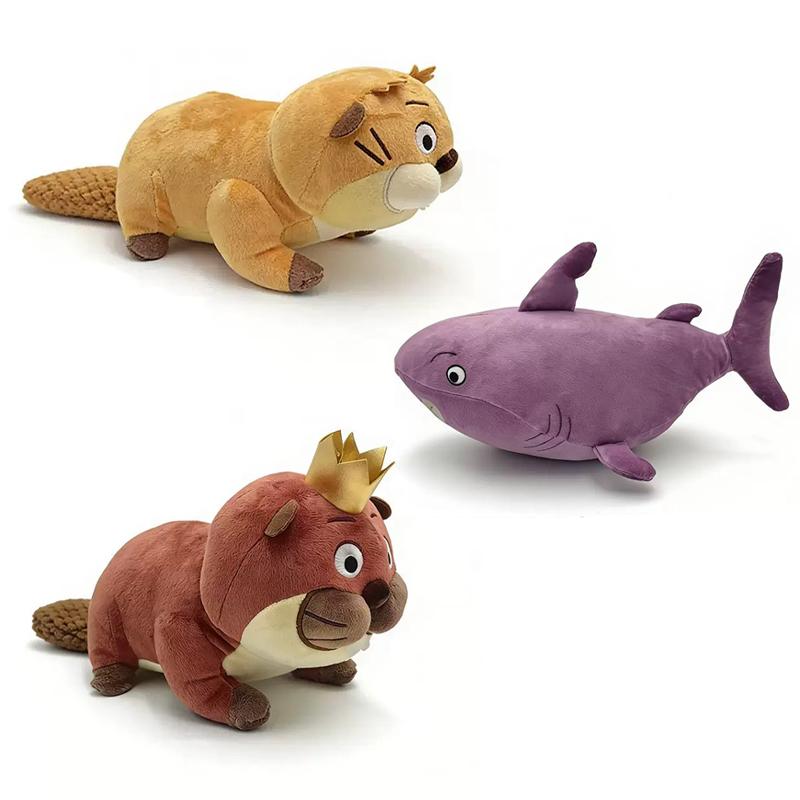 Transformations-Biber-Projekt Plüschtier mit Krone Weiches sensorisches Kuscheltier Gestrickter Schwanz Biber-Puppe für Kinder Geschenk