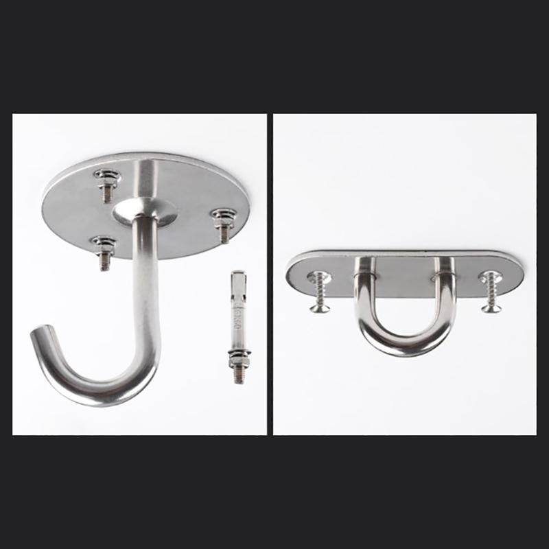 Wall Crown Hook Ceiling Hook Hardware Stainless Steel Eye Plate Oblong Pad Eye Plate Metal Staple Ring Hook Deck Buckle Staple