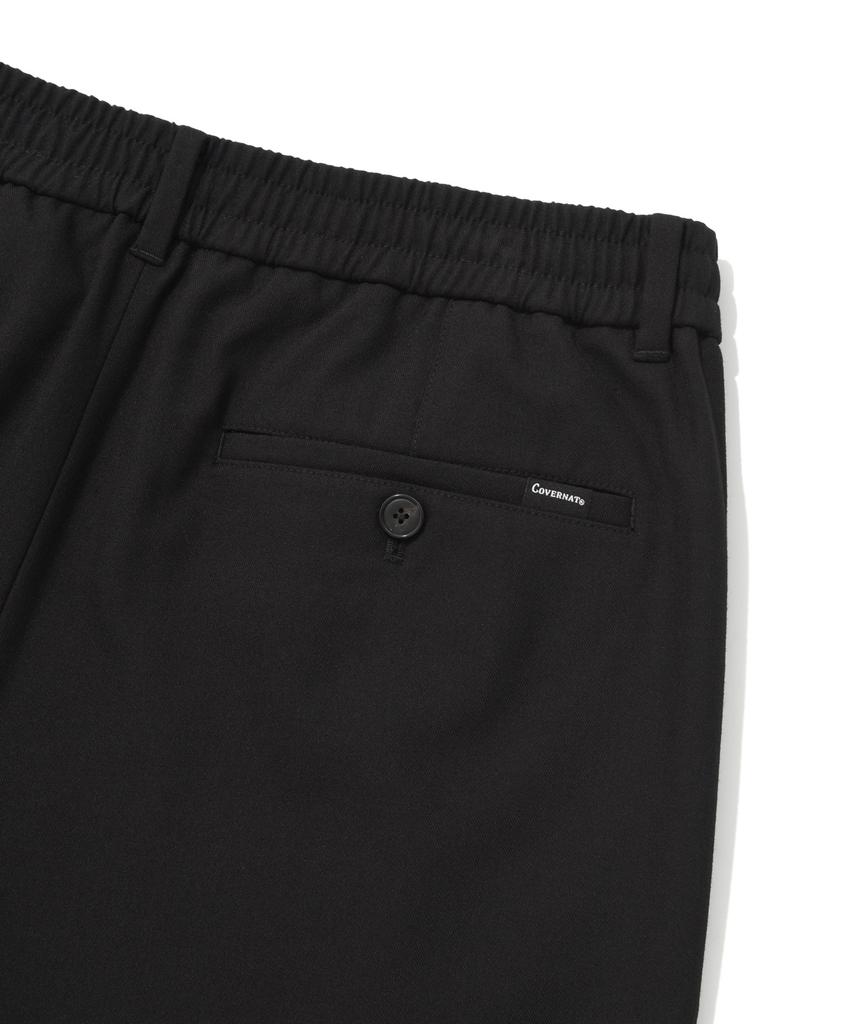 COVERNAT Fleece-Lined Slim Tapered Pants Black