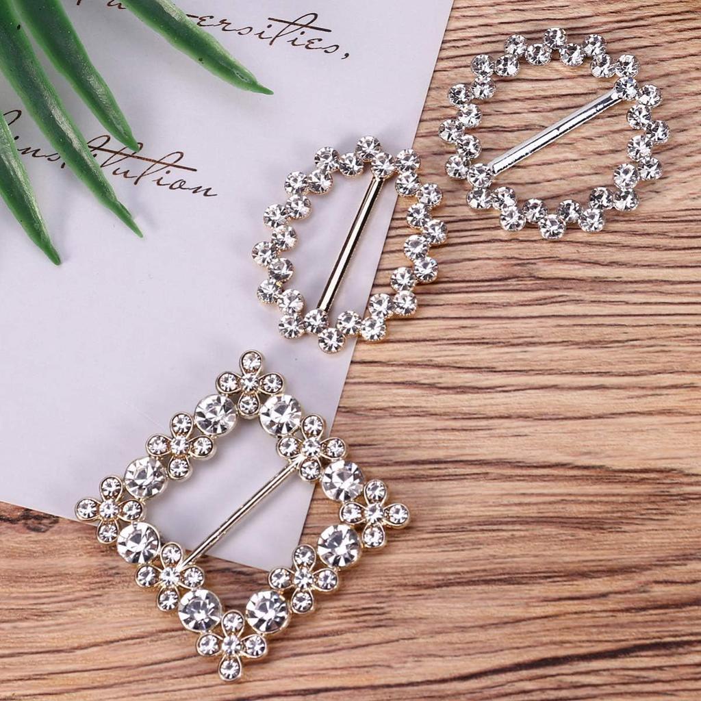 BESTOYARD Scarf Ring 3Pcs 80s Party Tee Shirt Clips Pearl Rhinestone T Shirt Scarf Clip Ring Buckles Waistband Neckerchief Clip Rings for Clothing