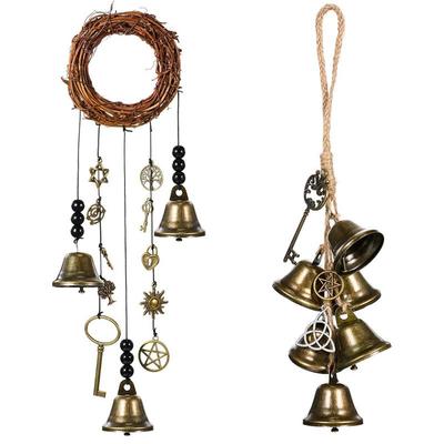 Witch Bells Protection Door Hangers Witch Wind Chimes Wreath Handmade Hanging WiWitch Wind Chime Door Hanger Hanging Witch Bells