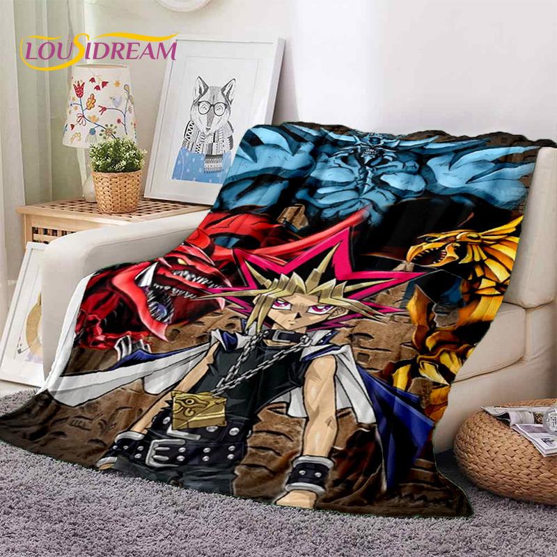 Yu-Gi-Oh Anime MONSTER CARD Cartoon Soft Blankets,Throw Blanket Comfortable Blanket for Picnic Beds Sofa Home Bedroom Kids Gifts