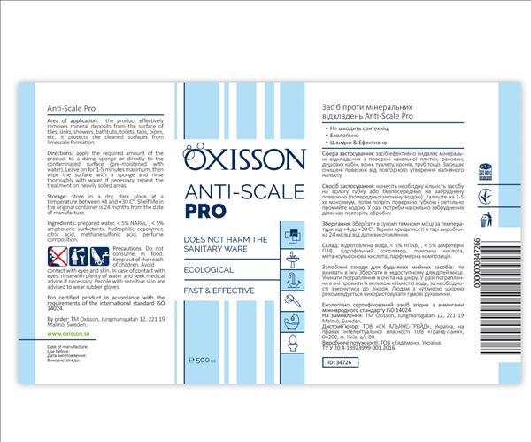 Oxisson Anti-Calcaire Pro, Suède