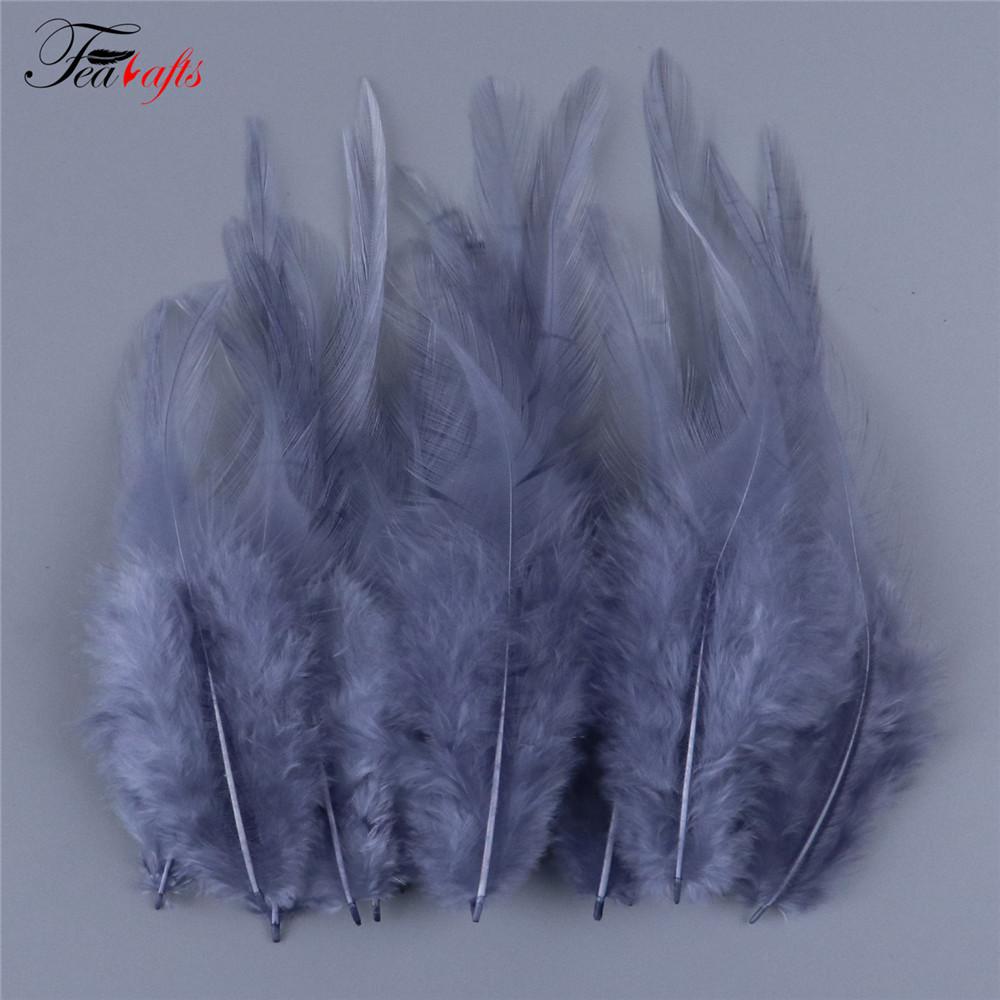 100pcs Rooster Feather Plume For Jewelry Making Pink Fly Tying Plumas Wedding Dress Decorative Dream Catcher Feathers DIY Crafts