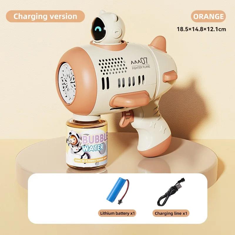 Astronaut Seifenblasenpistole Elektrische Seifenblasenmaschine Vollautomatisch 12 Löcher Weltraum Seifenblase Sommer Outdoor Hochzeit Spielzeug für Kinder