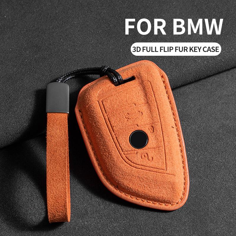 Husă de piele pentru cheia auto pentru BMW X1 X3 X5 X6 X7 F20 F15 F16 F48 G20 G30 G01 G02 G05 G11 G32 Seria 1 3 7 Breloc Accesorii Suedeză