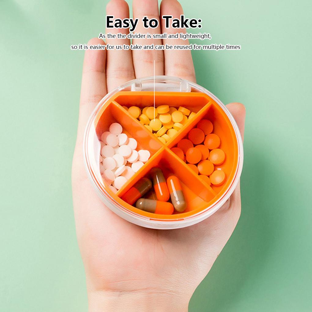 Pill Splitter Box ABS PC Resuable Stainless Steel Slicer Storaging Tablet Divider Office Business Trip Organizer Accessories