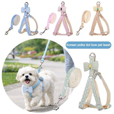 Durable Bow Dog Harness Breathable Anti Break Dog Chest Walking Pet Dog Leash Pet Supplies