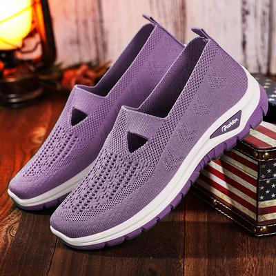 Shoes Women's Summer Breathable and Comfortable Single Shoes Middle-aged and Elderly Mother Shoes Soft Soles Not Tired Feet Casual Mesh Shoes