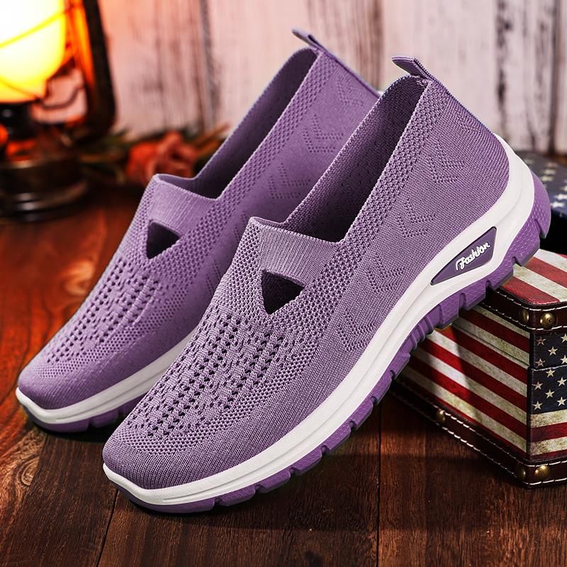 Shoes for Women In Summer Breathable and Comfortable Single Shoes for Middle-aged Mothers' Shoes Soft Soles Without Tired Feet Casual Mesh Shoes