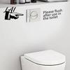 Luminous Bathroom Reminder Decals Glow in The Dark Toilet Sticker Finger And Remind to Flush Home Decor for Public Restrooms Design Waterproof
