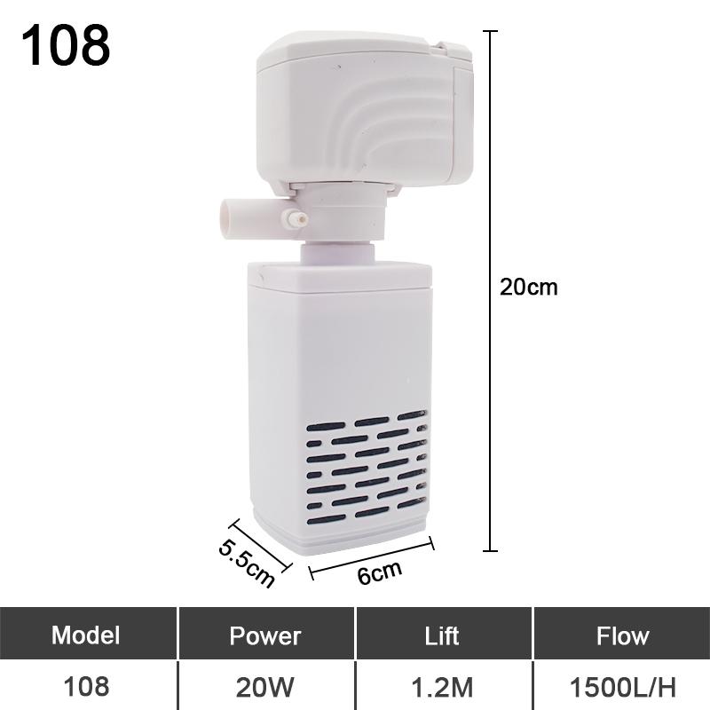 Aquarium Filter Pump Fish Tank Submersible Silent Air Oxygen Aerator Water Change Pump Aquarium Air Pump Wave Maker 220v
