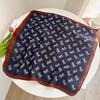 Old Money Wind Cashew Flower Cotton Brown Small Square Scarf Silk Scarf Scarf Shirt Shawl Hair Band Belt Scarf