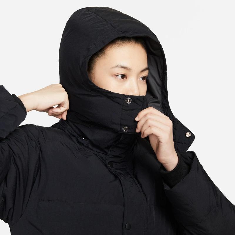 Jordan Down Jackets Women's Black Hooded Thickened Other DQ9752-010