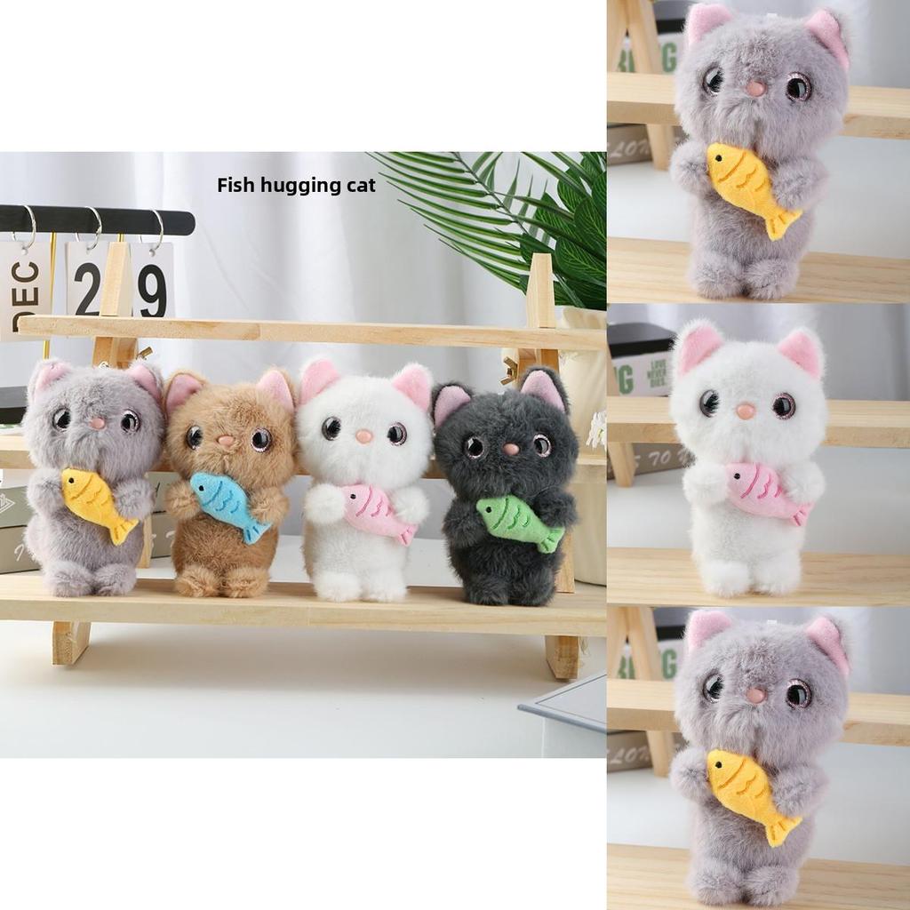 Plush Cat Keychain With Pp Cotton Filling For Bag Decor And Collectible Toy