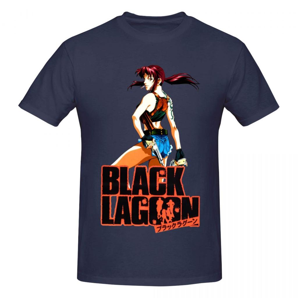Black Lagoon Anime Waifu Retro T Shirts Graphic Y2k Anime Cotton Unisexs Wounisex T Shirts Clothes