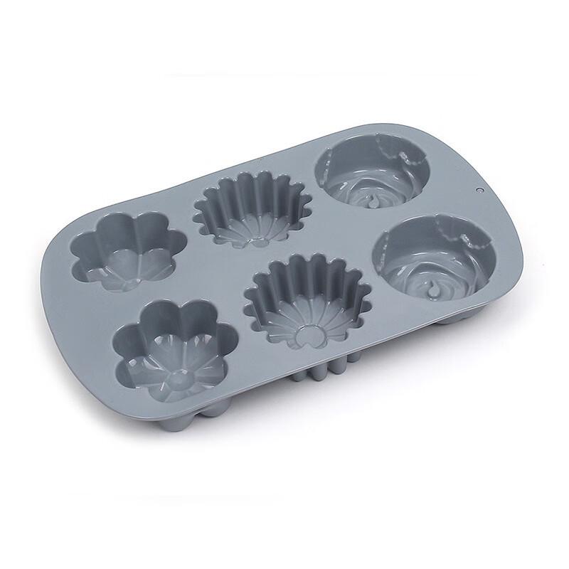 Silicone 6-Cavity Flower Mousse Cake Mold