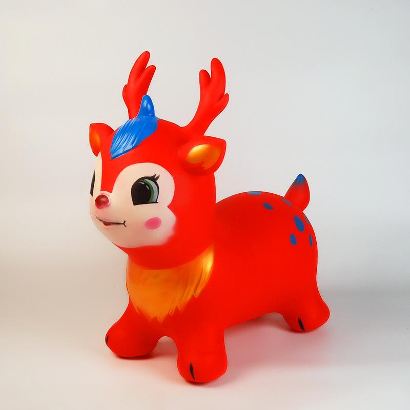 Bouncing Horse Inflatable Deer Toy for Kids - Cute, Safe, Thickened PVC Design