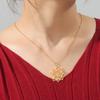 Flower Necklace for Women Stainless Steel Chain Necklace Vintage Sacred Geometry Amulet Jewelry Party Gift
