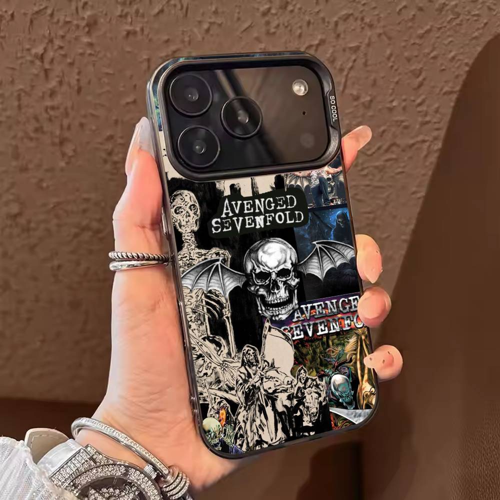 

Band A-Avenged S-Sevenfold Phone Case For iPhone 17,16,15,14,13,12,11,Pro Max,Plus Candy Silver Cover iPhone14