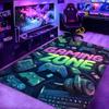 Gaming-Zimmer-Teppich Coolpunk-Spielzonen-Thema Teppich Rutschfest Weich Leicht zu reinigen Langlebig E-Sport-Trend Dekor Bereich Heimdekor Matte