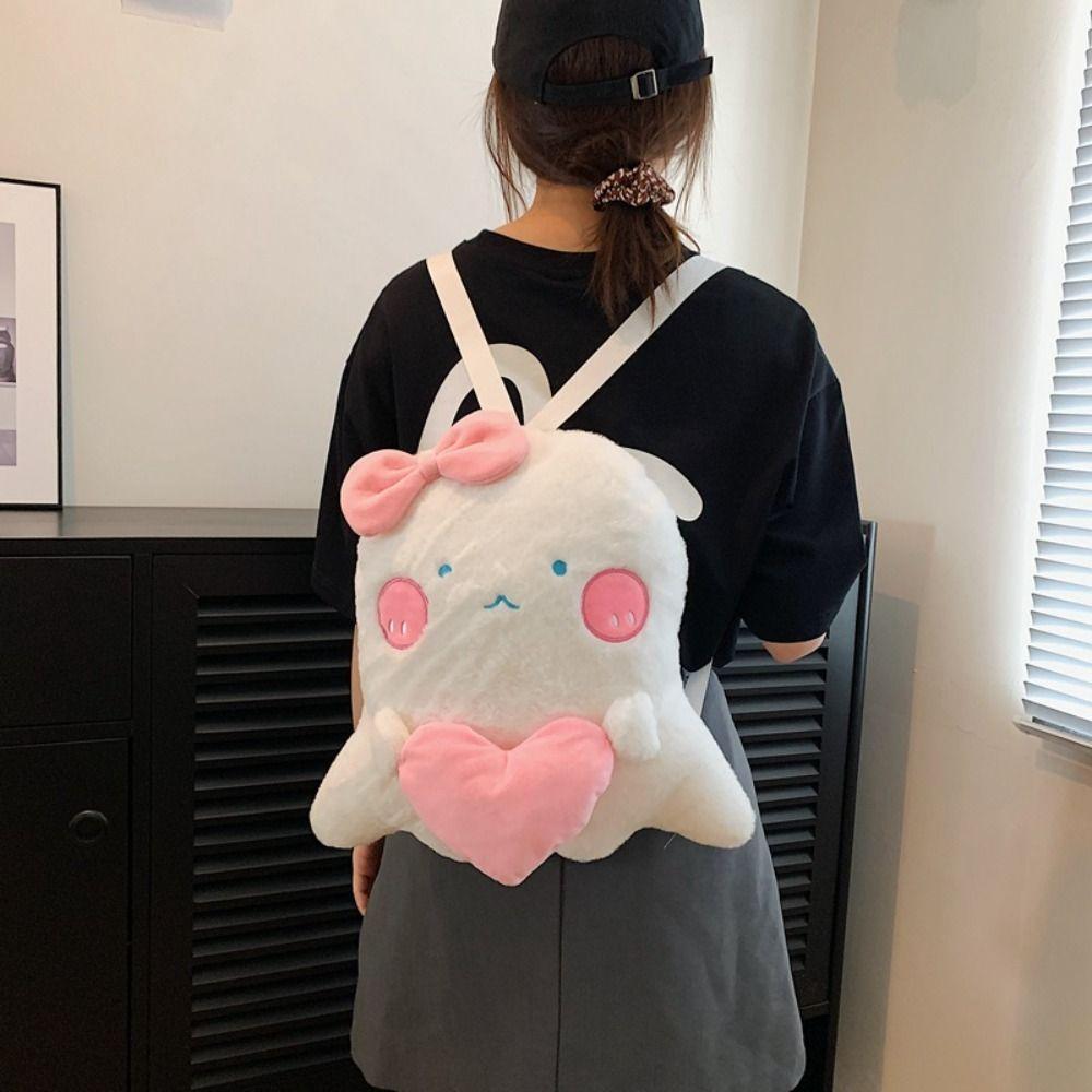 

Stuffed Plush Little Ghost Backpacks Large Capacity Goth Plushi Backpacks Outdoor