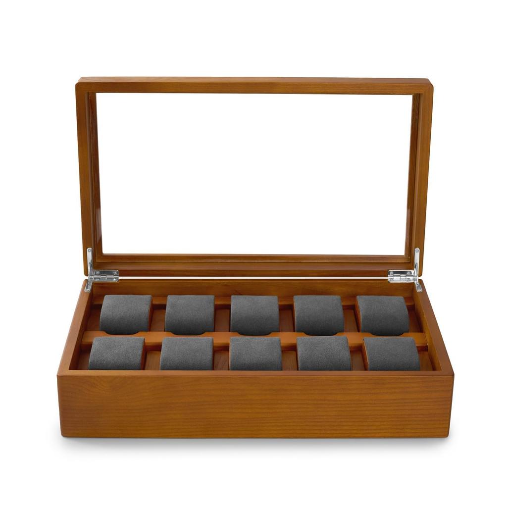 Wooden Watch Storage Holds 10 Dark Gray Watch Can Hold Magnets Box, Watches, Pillow,