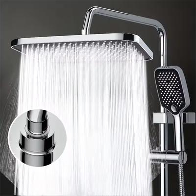 New Pressurized Shower Head Set Household Square Large Panel Universal Bathroom Large Water Shower Combination
