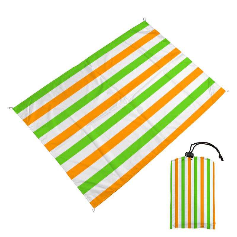 

ZISIZ Striped Nylon Print Mini Picnic Mat 180x200cm