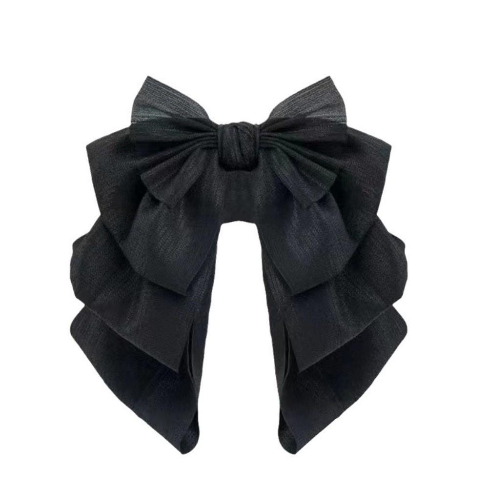 

Elegant Black Bow Shark Clip Beads Women Sequin Hairgrips Twinkle Shiny Rhinestone Hair Claw Gifts Style 7
